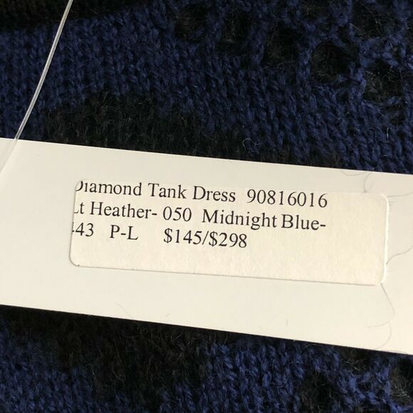 IIsli Knit Tank Dress Black Blue Soft Stretchy Petite Large Sample See Measureme - Picture 6 of 7